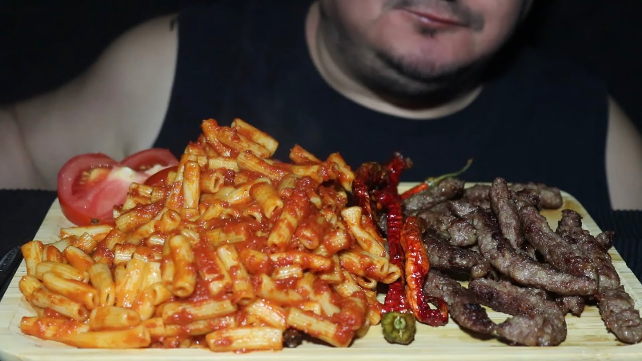 ASMR Köfte Makarna Çıtır Biber Asmr