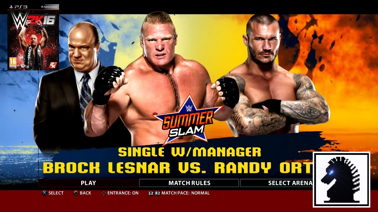 PS3 WWE 2K16 - Summerslam: Brock Lesnar vs Randy Orton