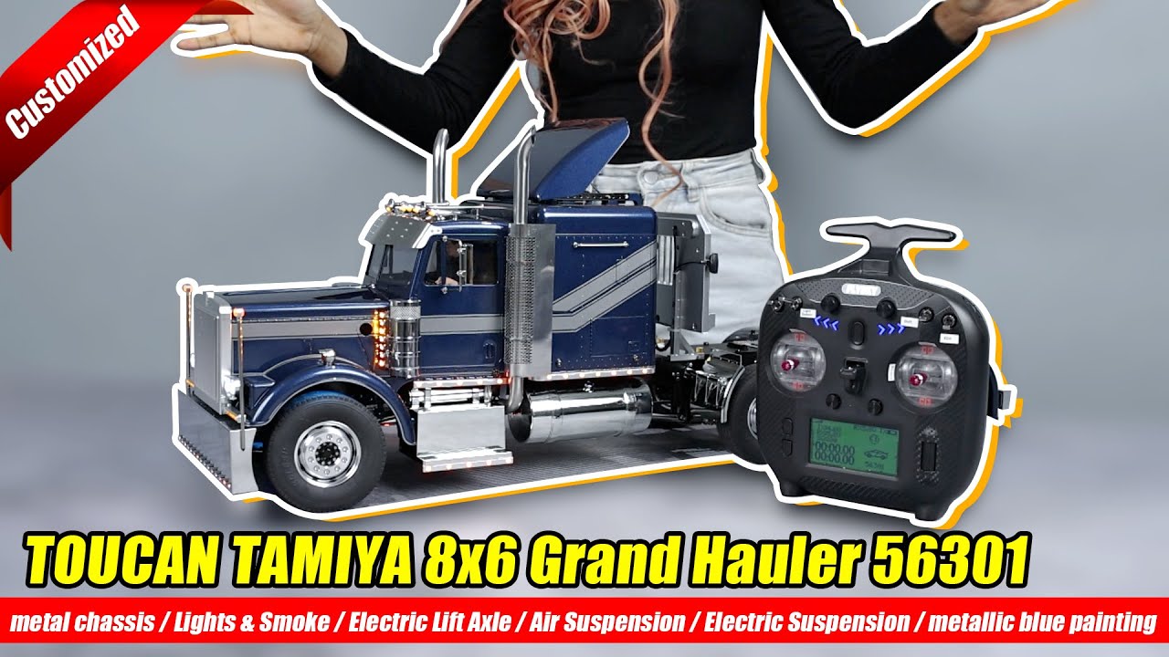 Кастомная модель TOUCAN Tamiya 56301 8x6 Grand Hauler с металлизированной краской и металлическим...