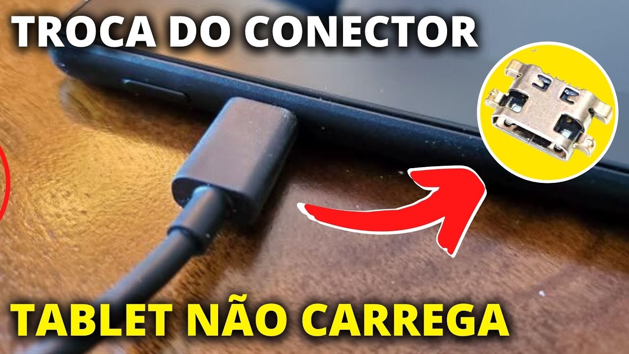 Tablet Não liga, Não Carrega, troca do conector de carga tablet Lennox entrada de carregar