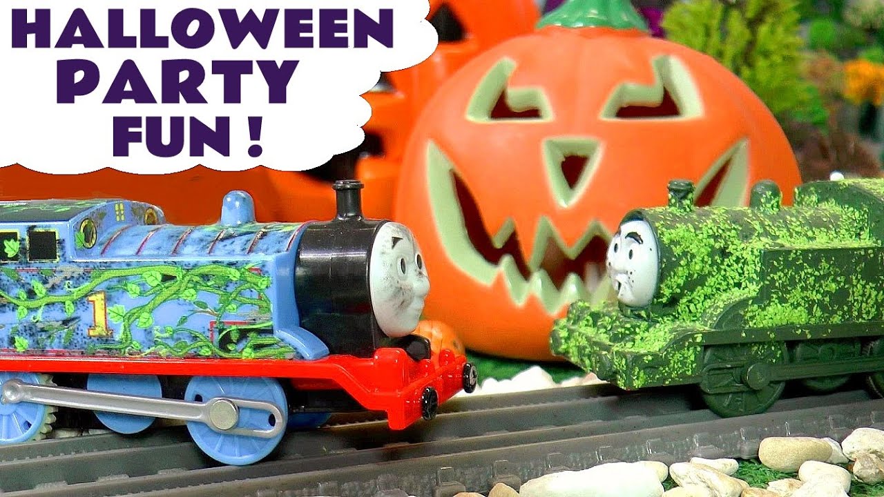Halloween Story with Tom Moss and Thomas and Friends Trains