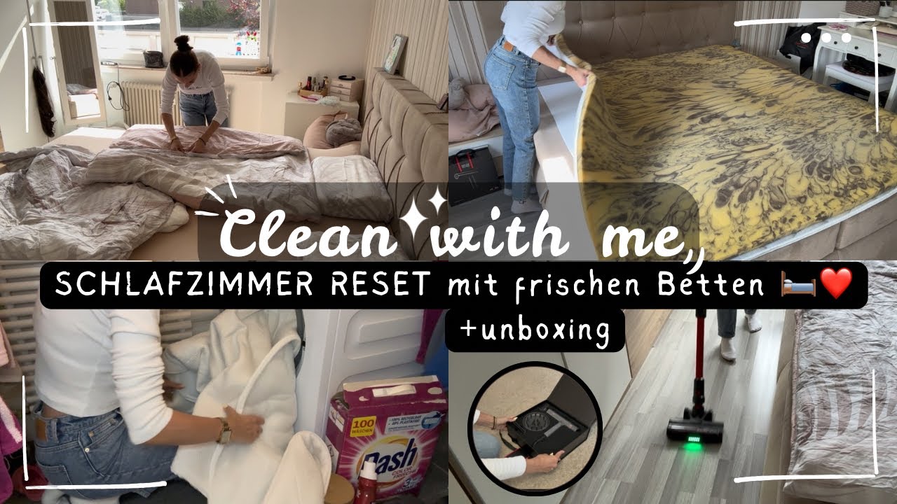 CLEAN WITH ME🫵🏼 frische BETTEN 🛏️ + neuer IONEN FÖHN 🤩 Haartrockner im Test & Review | Putzen | Vlog