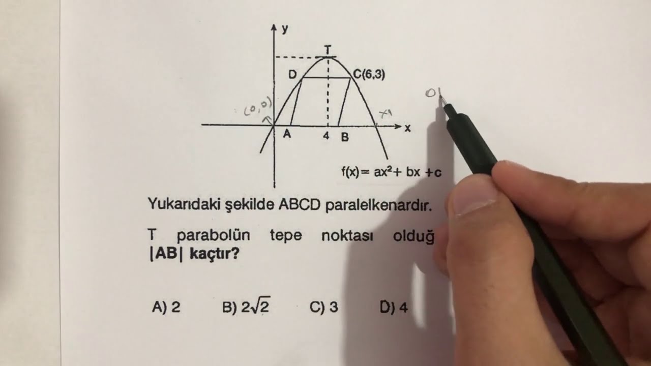 Ösym Tarzı PARABOL sorusu.. Küçük ama önemli bir ayrıntıya değindik.. 👍