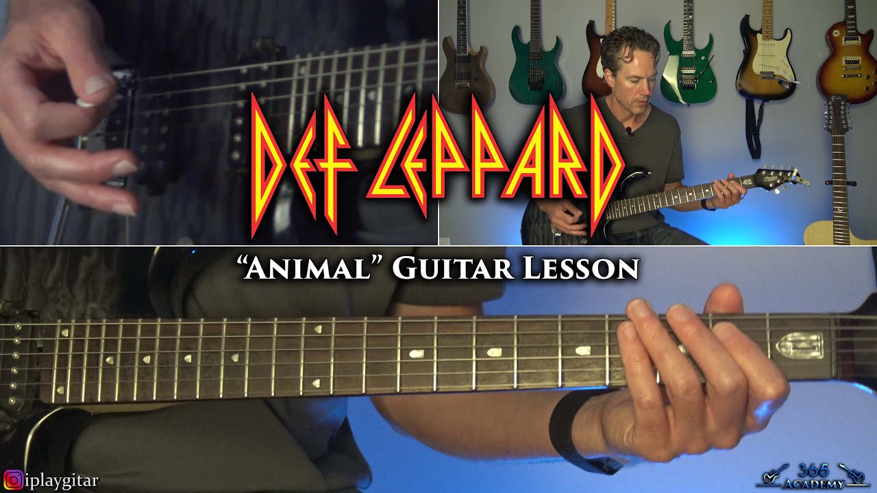 Def Leppard — урок игры на гитаре в стиле Animal