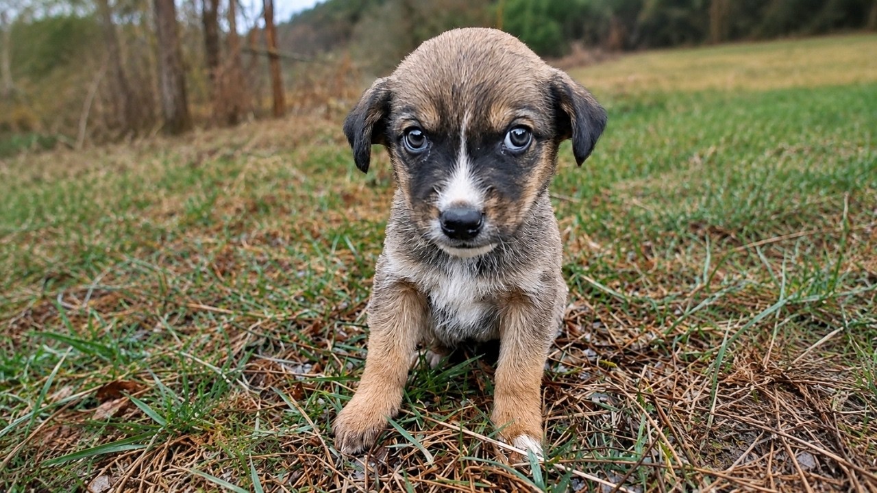 Abandoned Puppy was Scared to Death after being Thrown Away Until This Happened