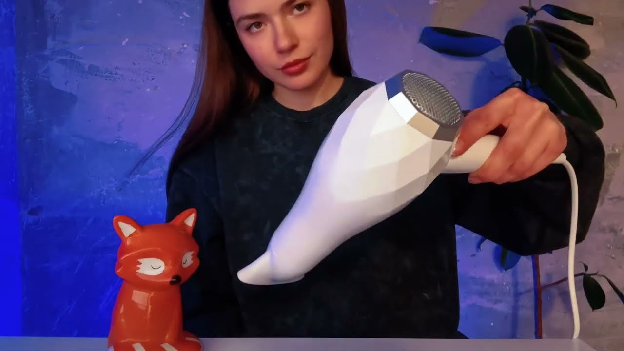8-Hour Relaxing Hair Dryer ASMR Session [Without Ads]
