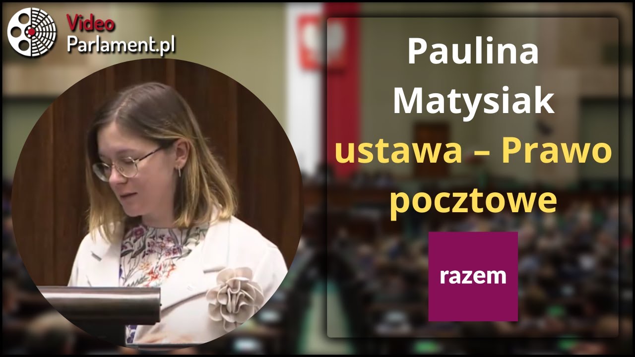 Paulina Matysiak - ustawa &ndash; Prawo pocztowe