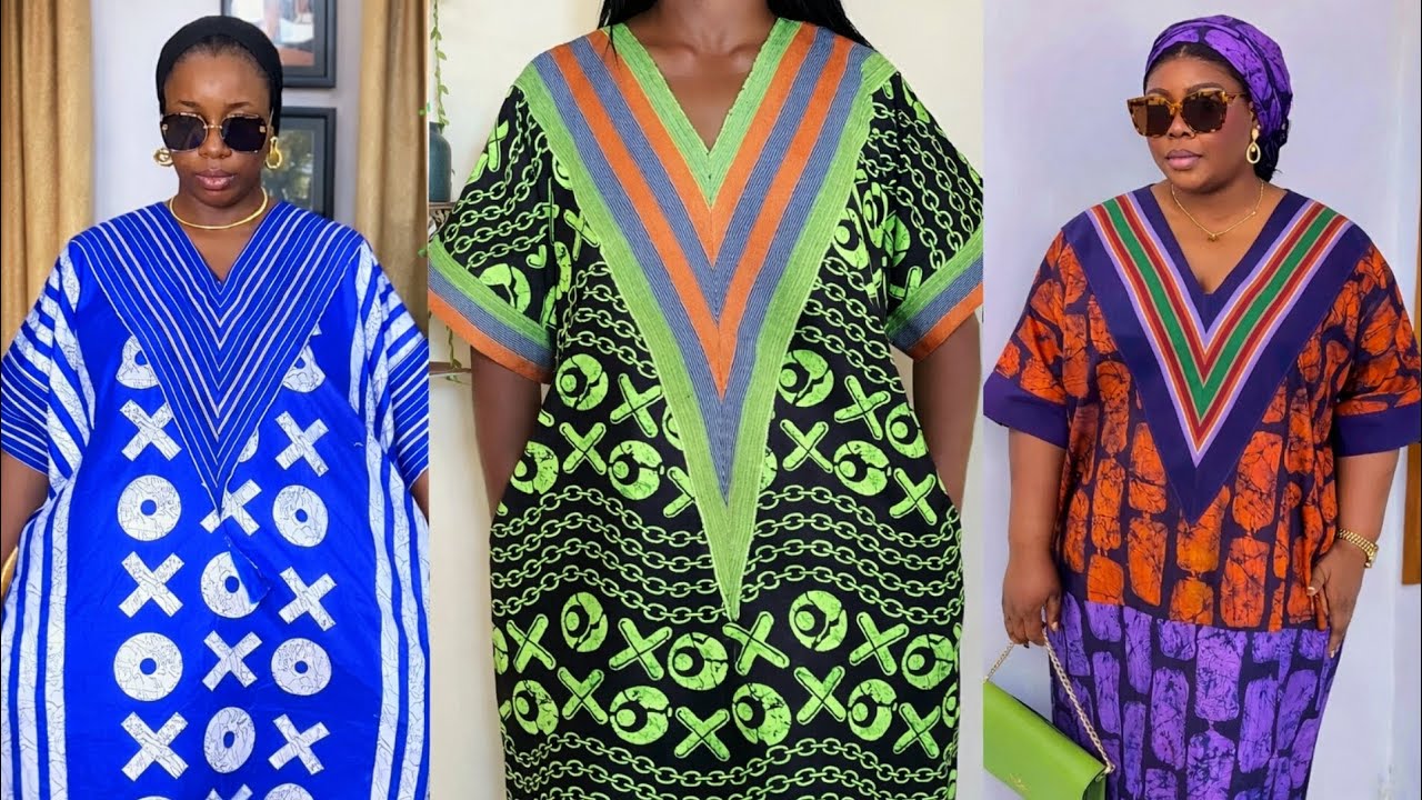 How to make a V-neckline Bubu Gown with Asoke