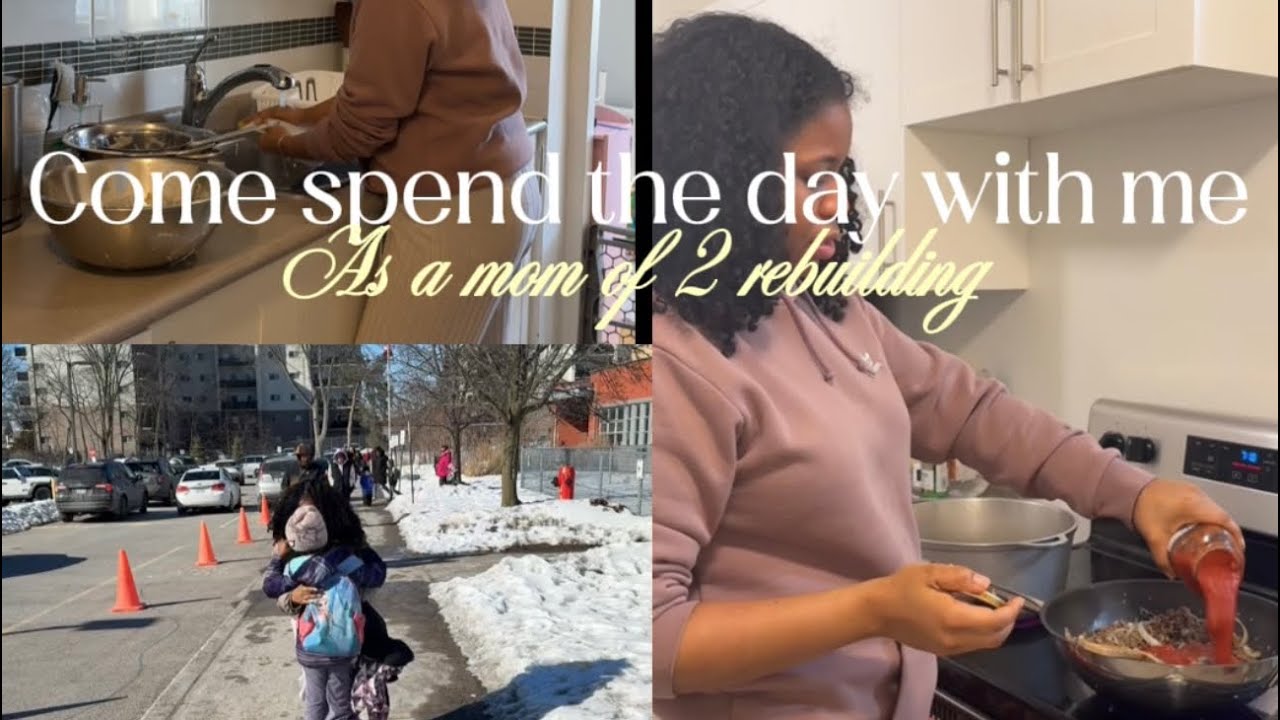 Spend a day with me + mom of 2 + cooking 