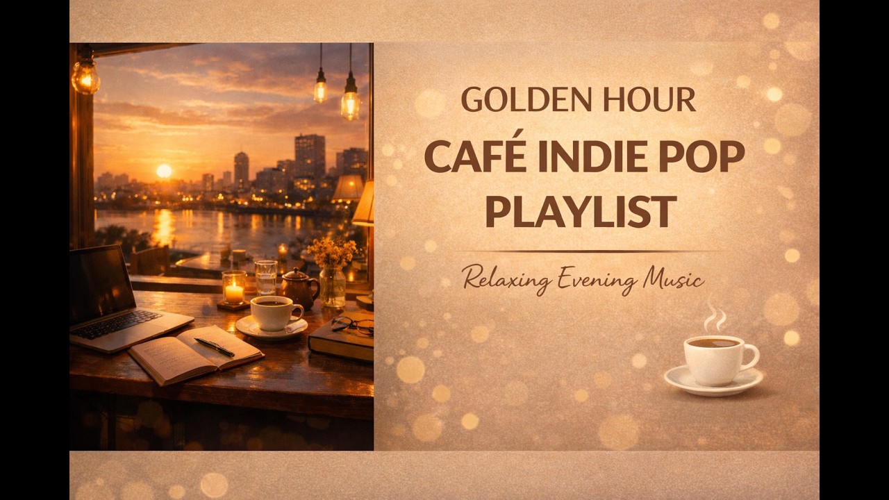 Golden Hour Café Indie Pop ☕ Cozy Coffee Shop Music | Relaxing Indie Playlist