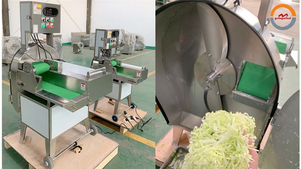 Automatic leaf vegetable cutting slicing machine cabbage lettuce spinach kale herb cutter slicer