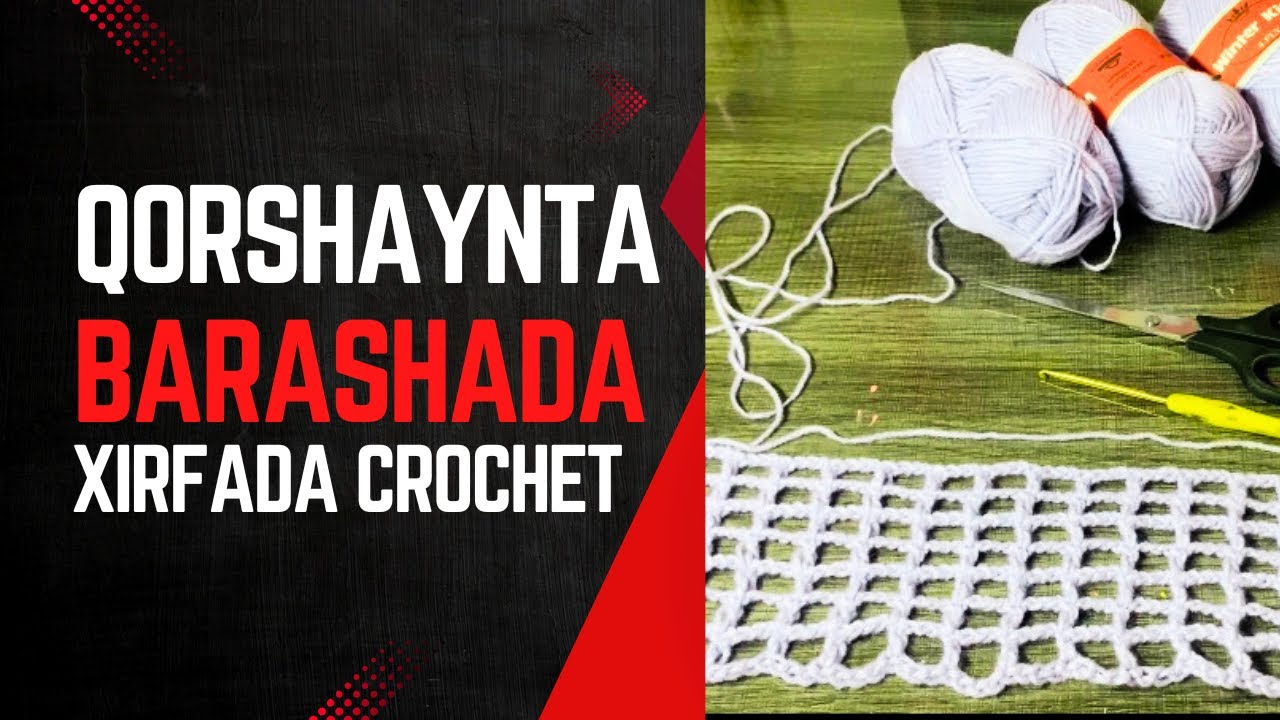 Barashada xirfada Dunta iyo sida u tolay sleeves #crochet