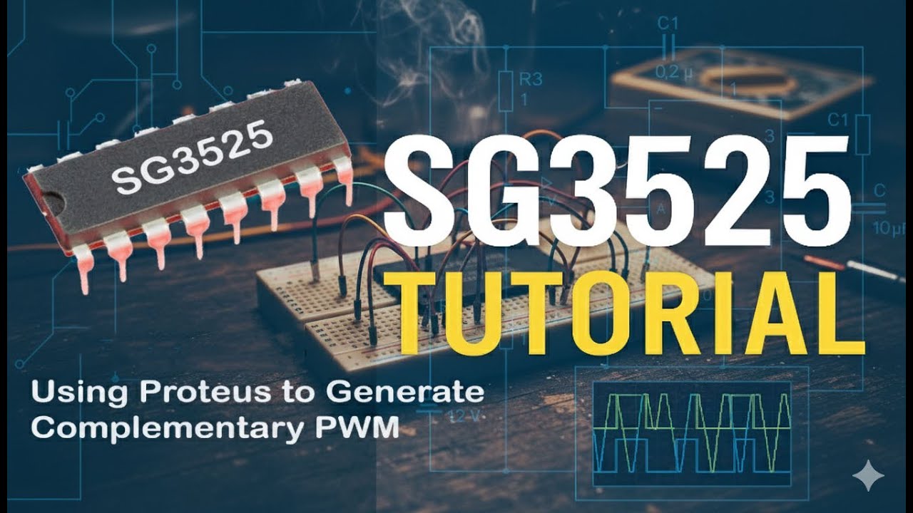 SG3525 Simulation Tutorial in Proteus: Complementary PWM for High Frequency Inverters
