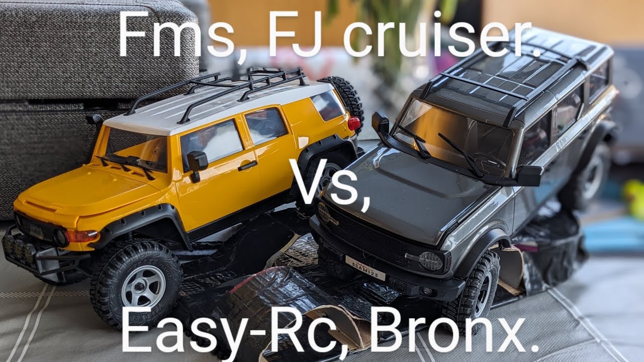 Fms, FJ-Cruiser   Vs   Eazy-RC, Bronx                        Slow crawl and Flex Comparison !!