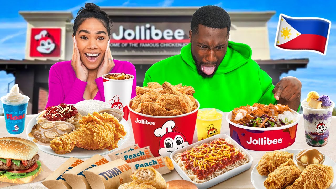 CANADIANS Try JOLLIBEE FILIPINO FOOD For The First Time!