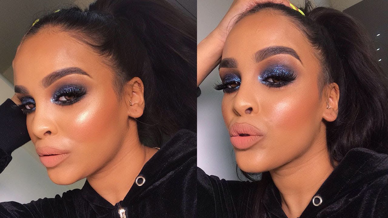 BLUE SMOKEY EYES PARTY MAKEUP TUTORIAL| NikkisSecretx