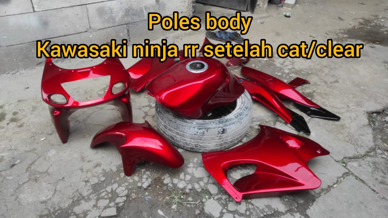 #polesmotor poles body motor setelah cat/clear | poles body ninja rr