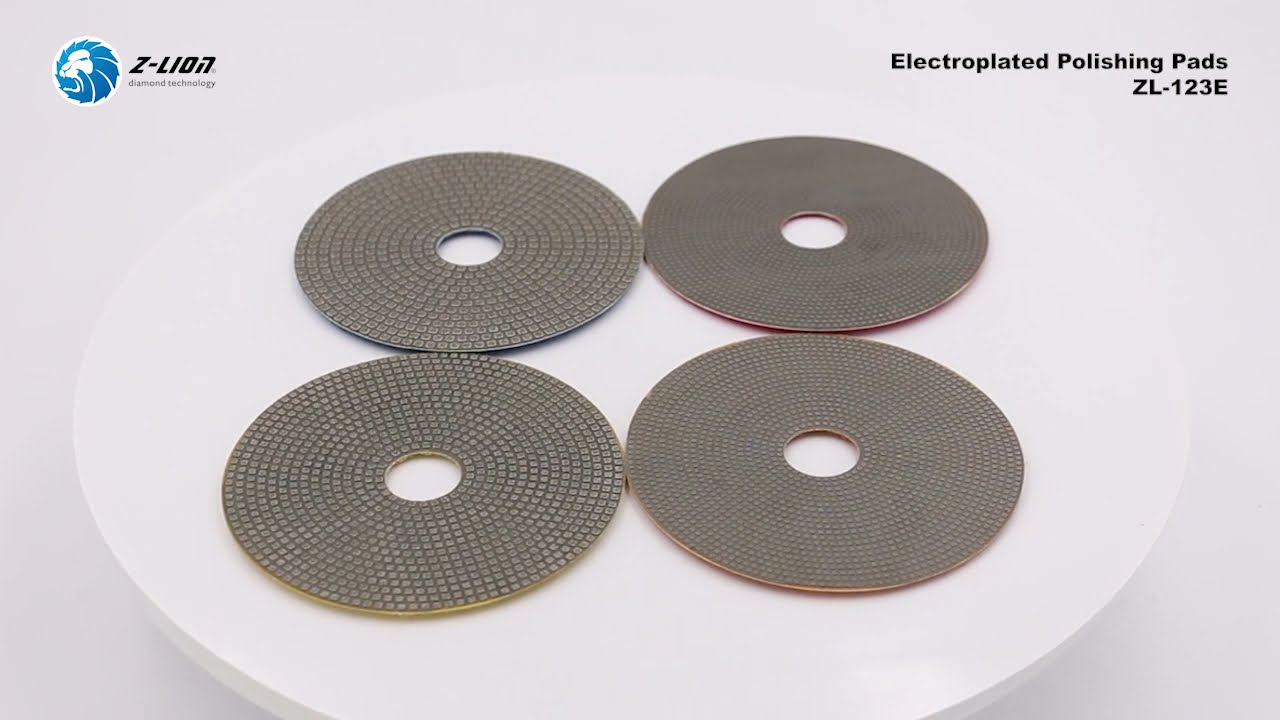 Z-LION Quality 4" Diamond Electroplated Polishing Pad for Ceramic Glass Marble Granite Grinding
