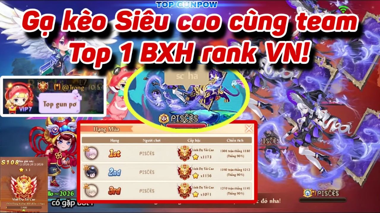 [Top Gunpow] Rank VDTC bất ngờ gặp team top 1 BXH Việt Nam : 