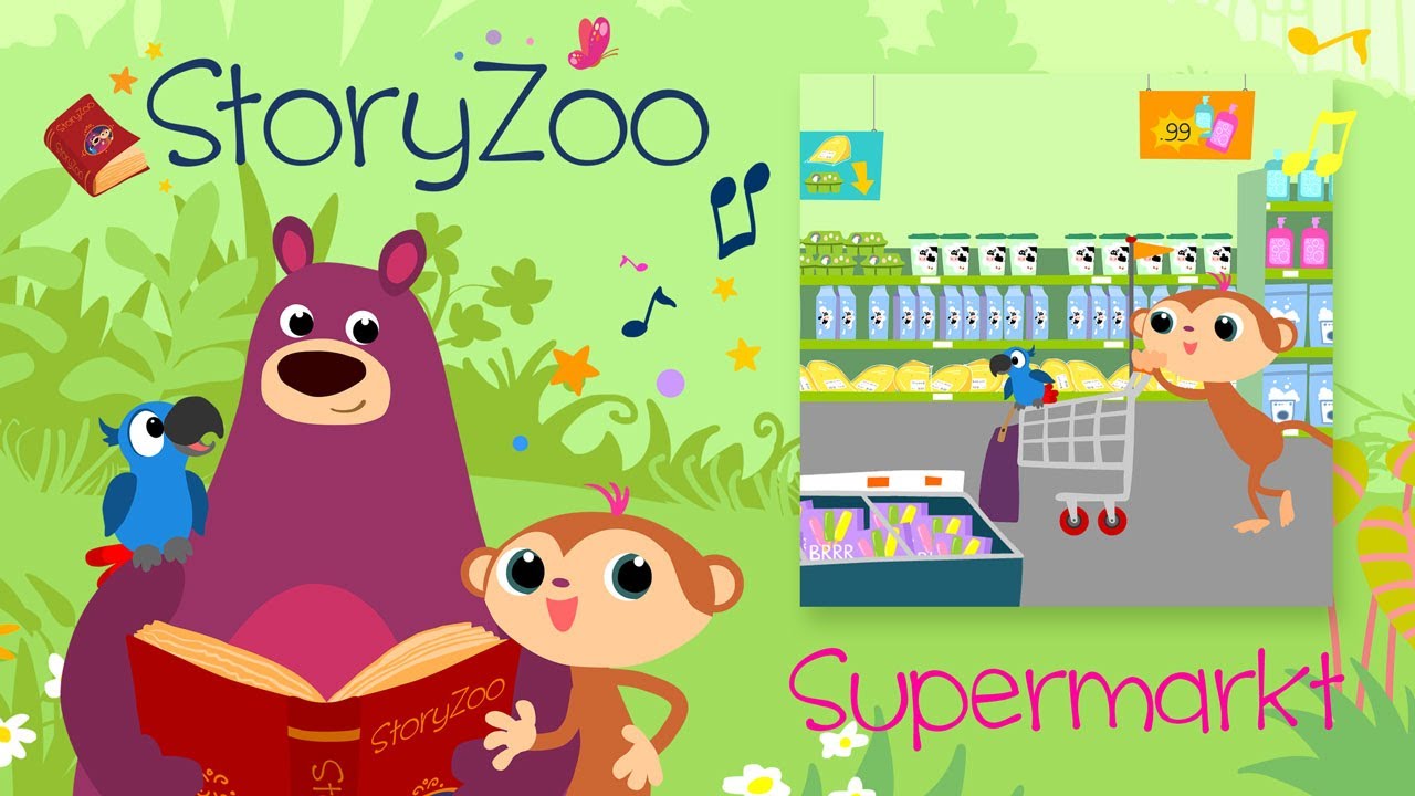 Supermarkt • Zing mee met Toby, Bax en Pepper • StoryZoo