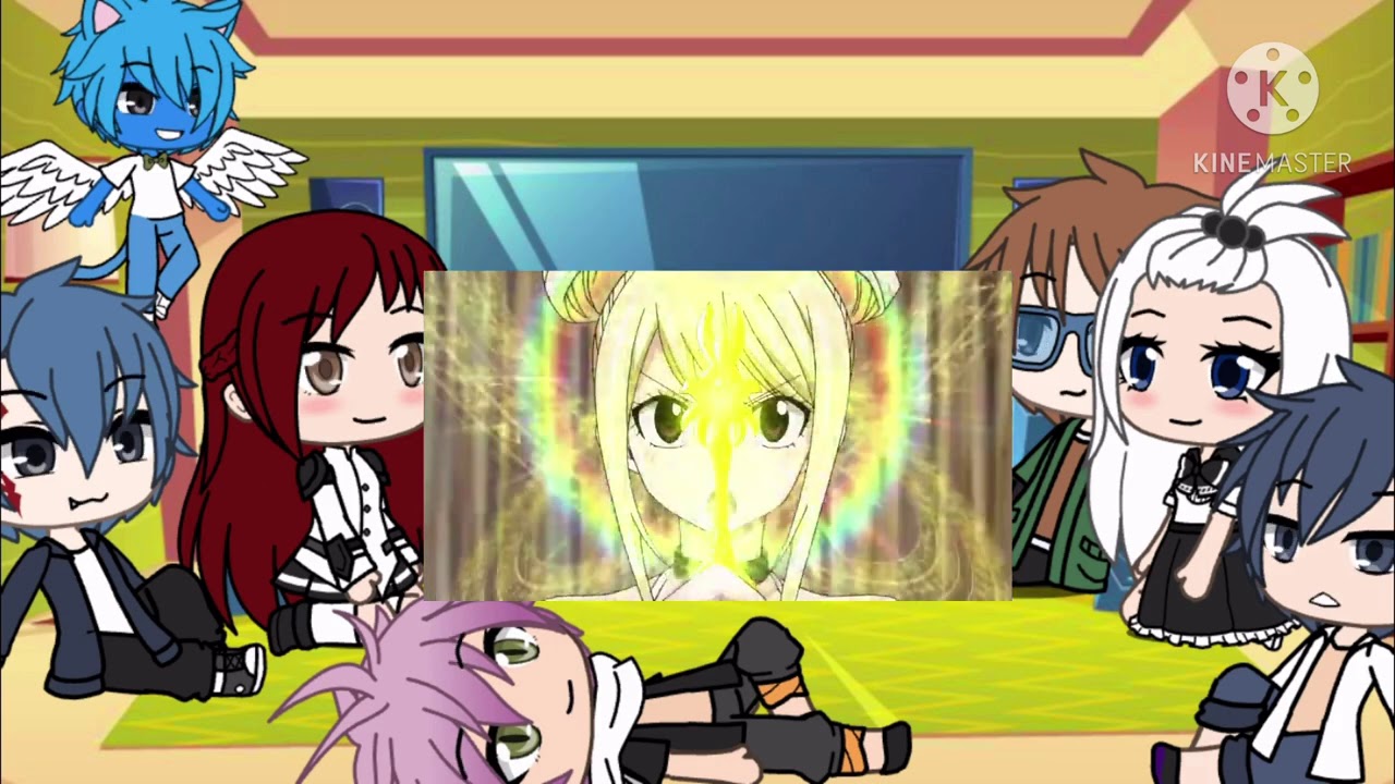 Fairy tail reacts to Lucy part 4(Lazy my au)nalu
