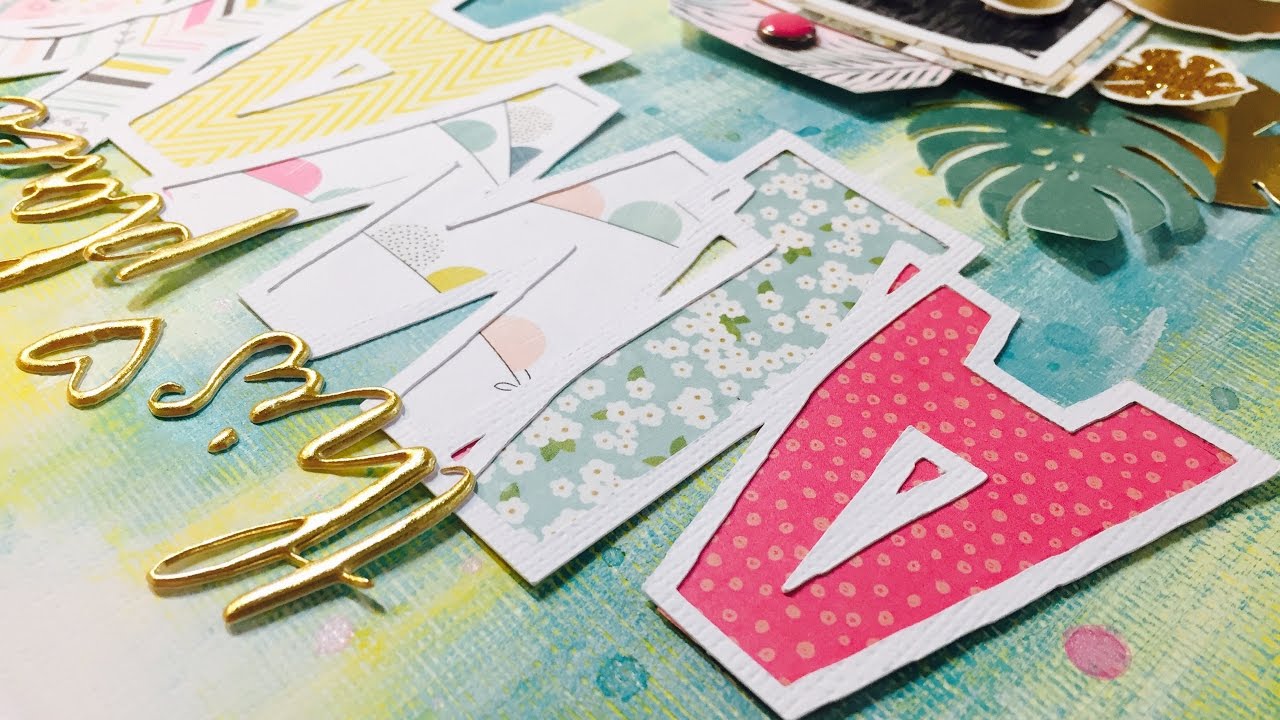12x12 Scrapbook Layout: Mixed Media 