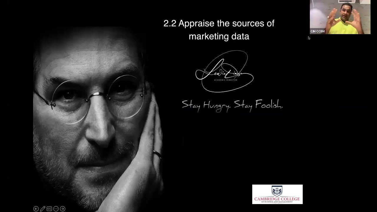 The Marketing Research Process by Dr Lewie Diasz for MBA & CIM UK