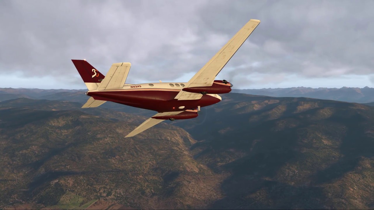 X Plane 11. King Air C90 flight from Denver to Aspen