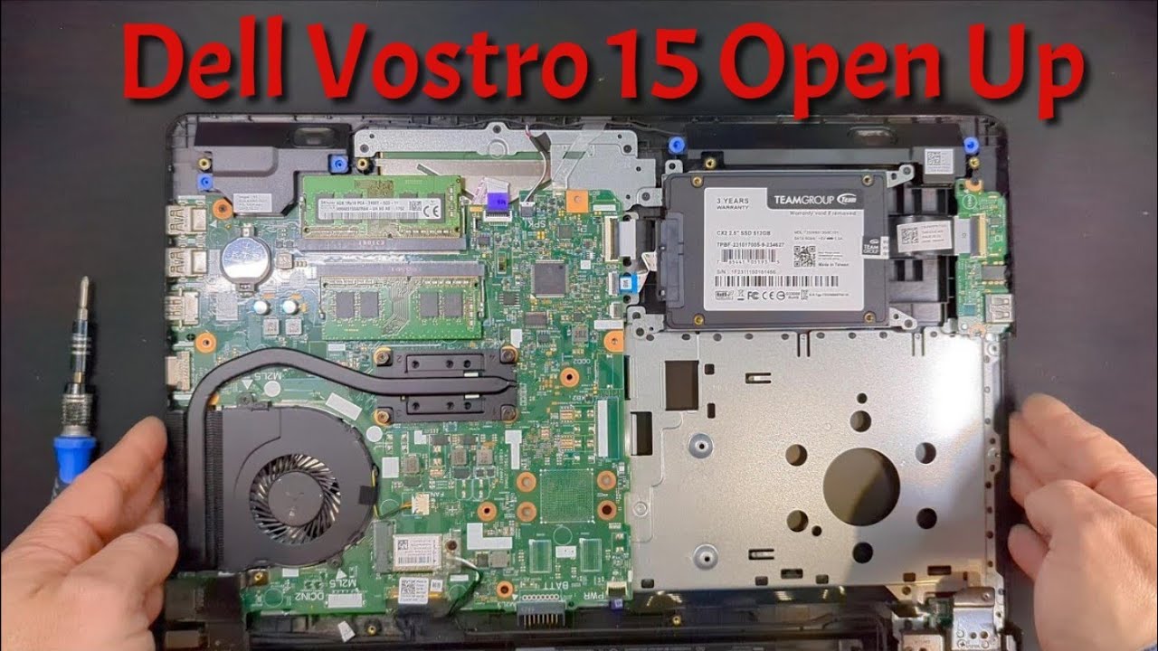 I opened Dell Vostro 15 Laptop for RAM Upgrade