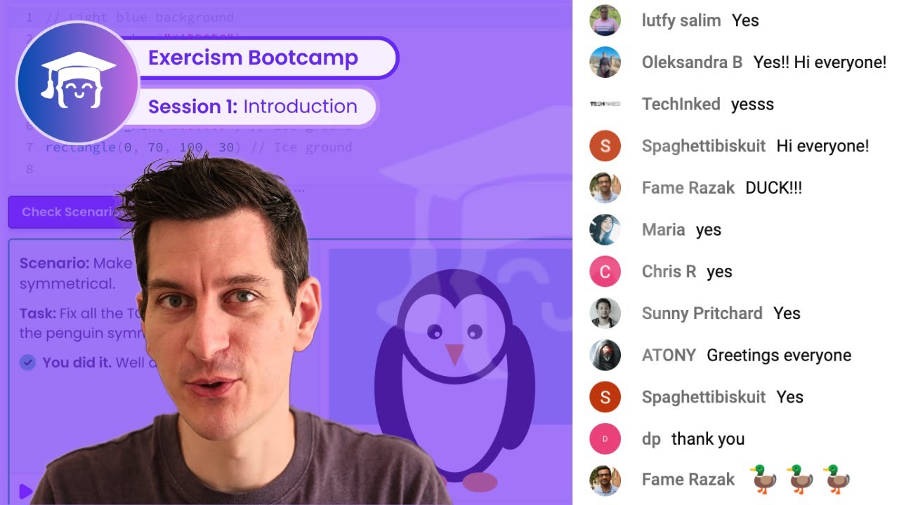 Learn to code in 2025! Exercism Bootcamp: Introductory Session.