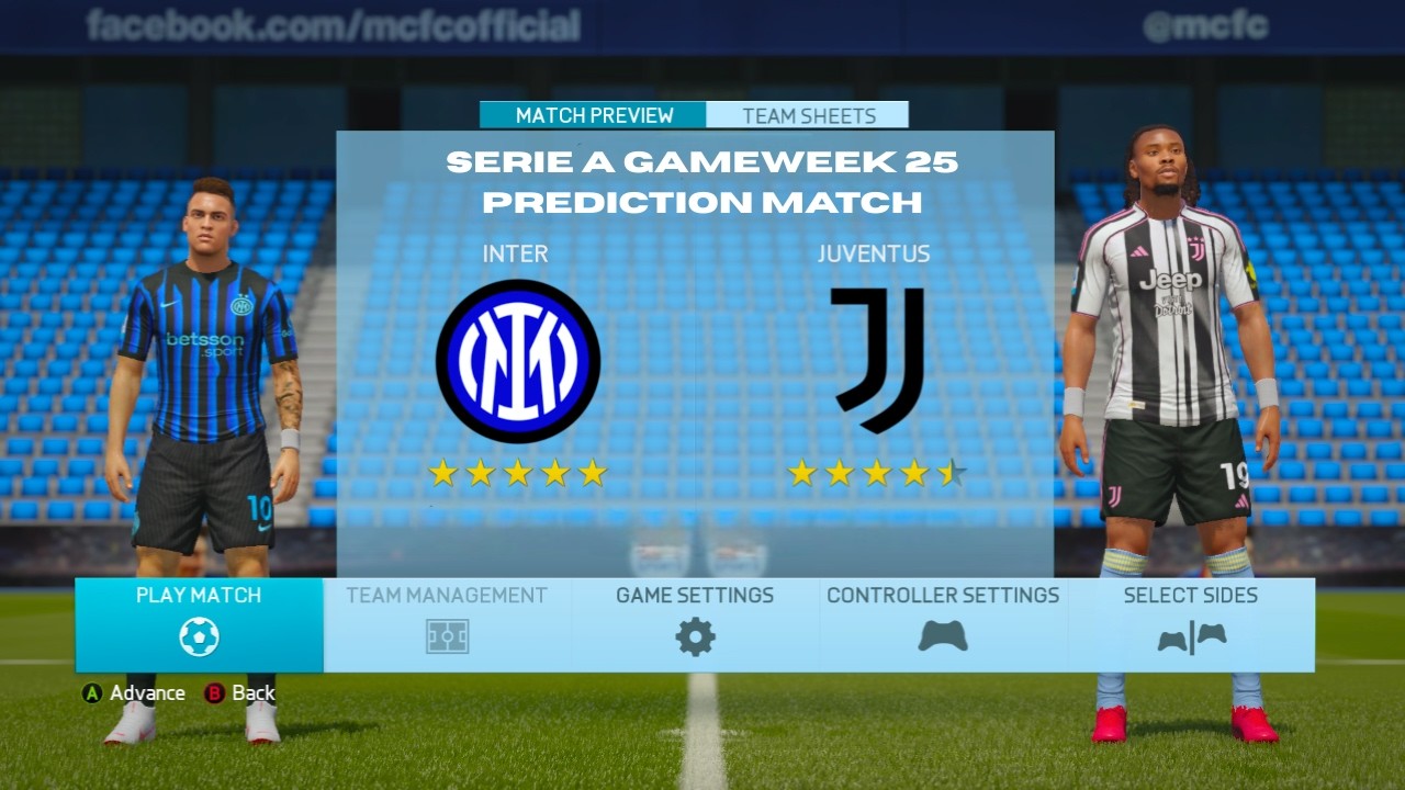 INTER MILAN VS JUVENTUS - FIFA 16 INFINITY PATCH FC 26