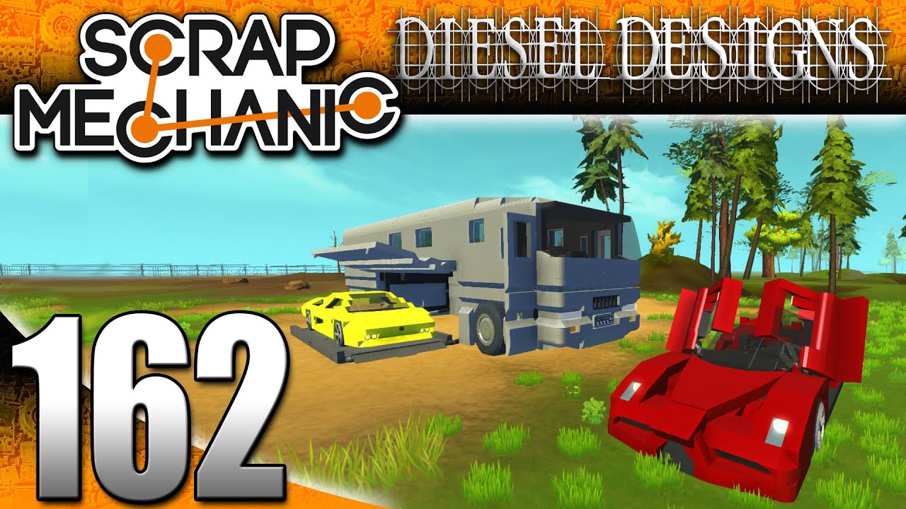 Scrap Mechanic Gameplay :E162: RV Tour Bus, Lamborghini Diablo, Ferrari, & MORE! (HD Fan Creations)