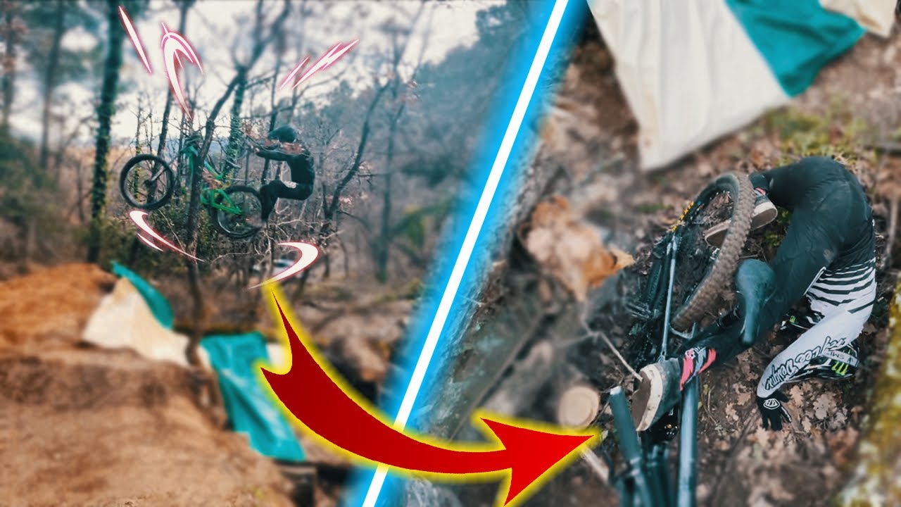 ON TESTE LE NOUVEAU STEP UP DE VTT DH !! (IL Y A EU DU CRASH)