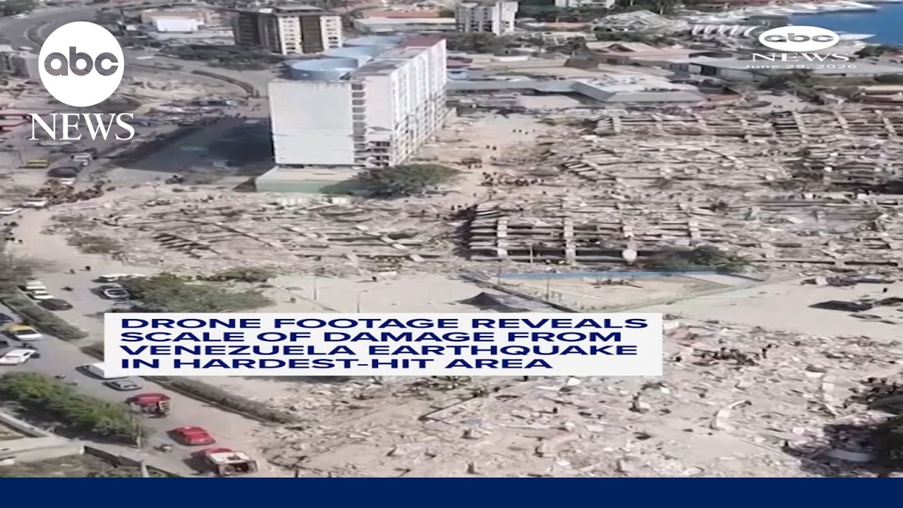 Drone footage reveals scale of damage from Venezuela earthquake