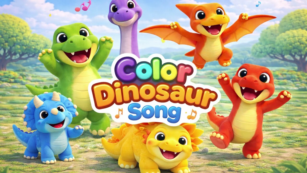 Color Dinosaur Song | Learn Colors with Dinosaurs | Kids Songs