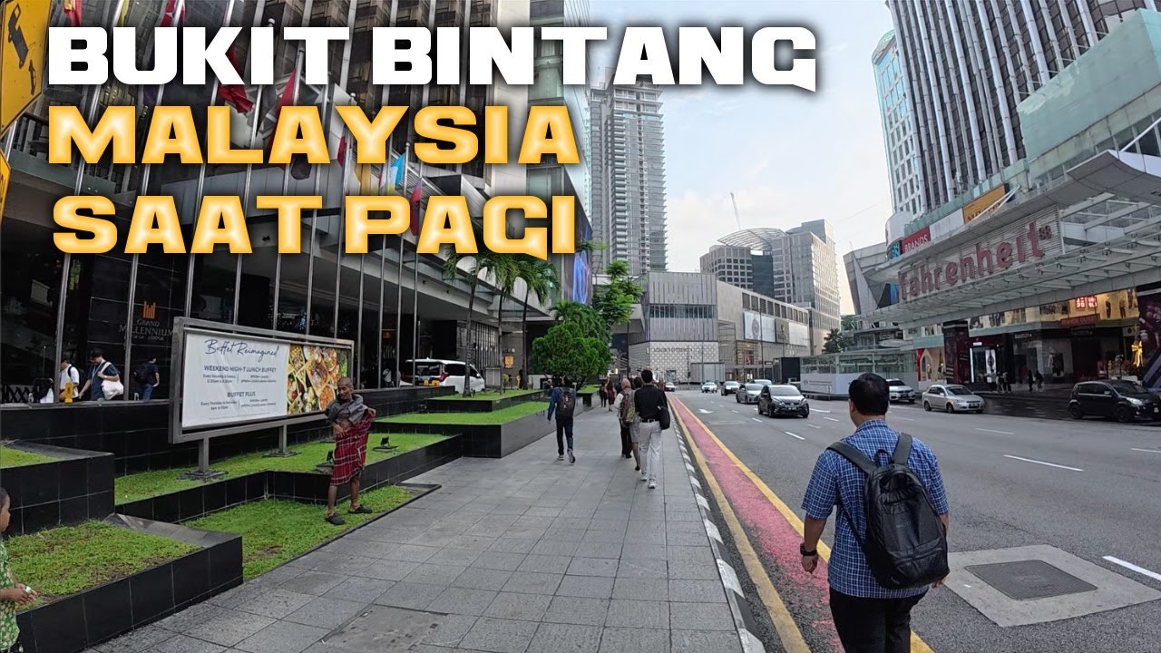 KUALA LUMPUR MALAYSIA SUASANA PAGI DARI BERJAYA TEMSCUWER KE PUSAT KOTA BUKIT BINTANG