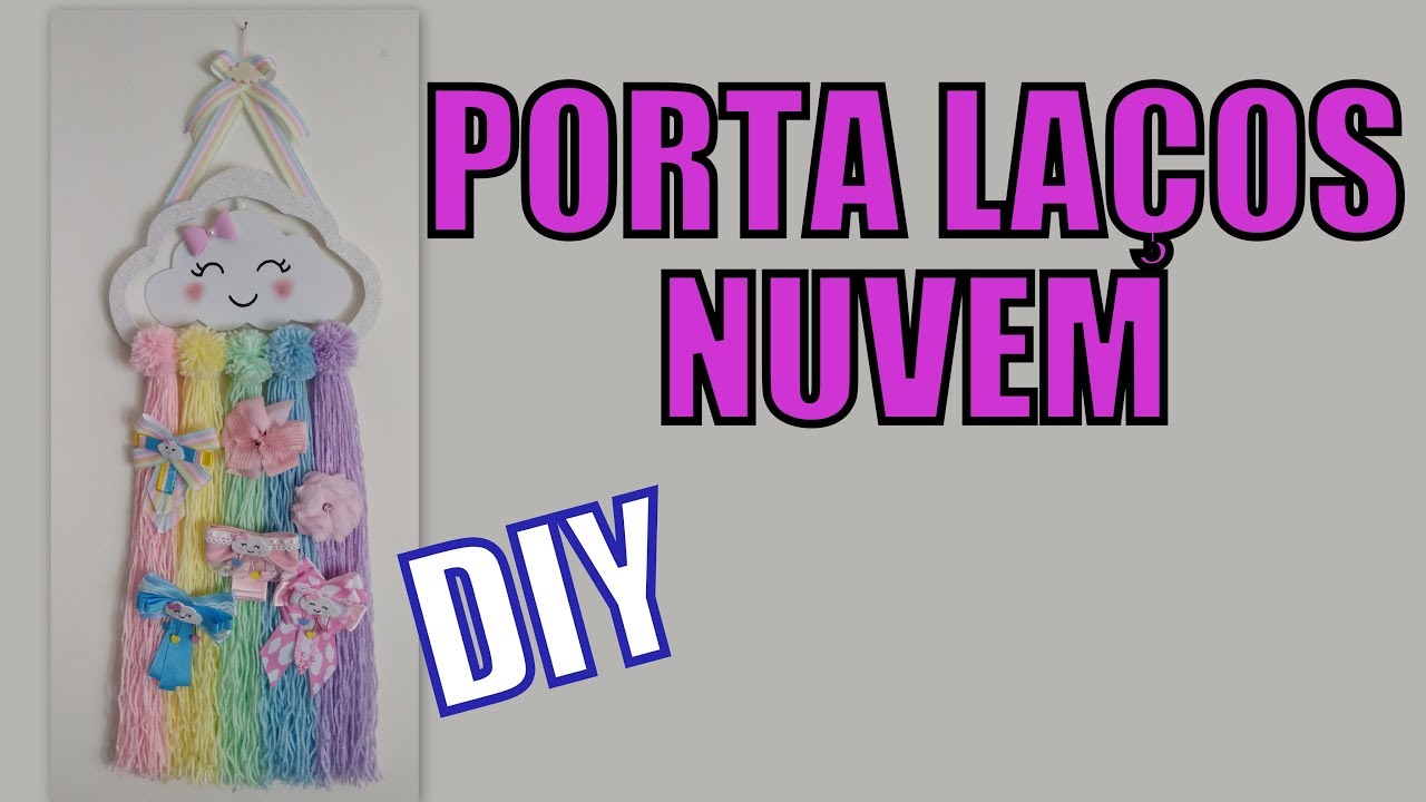 PORTA LAÇOS NUVEM - NUVEM DECORATIVA CHUVA DE AMOR / CHUVA DE BÊNÇÃOS