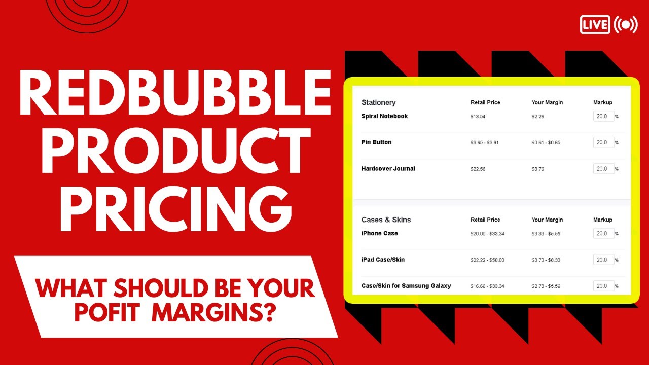Redbubble Product Pricing - Everything you need to Know