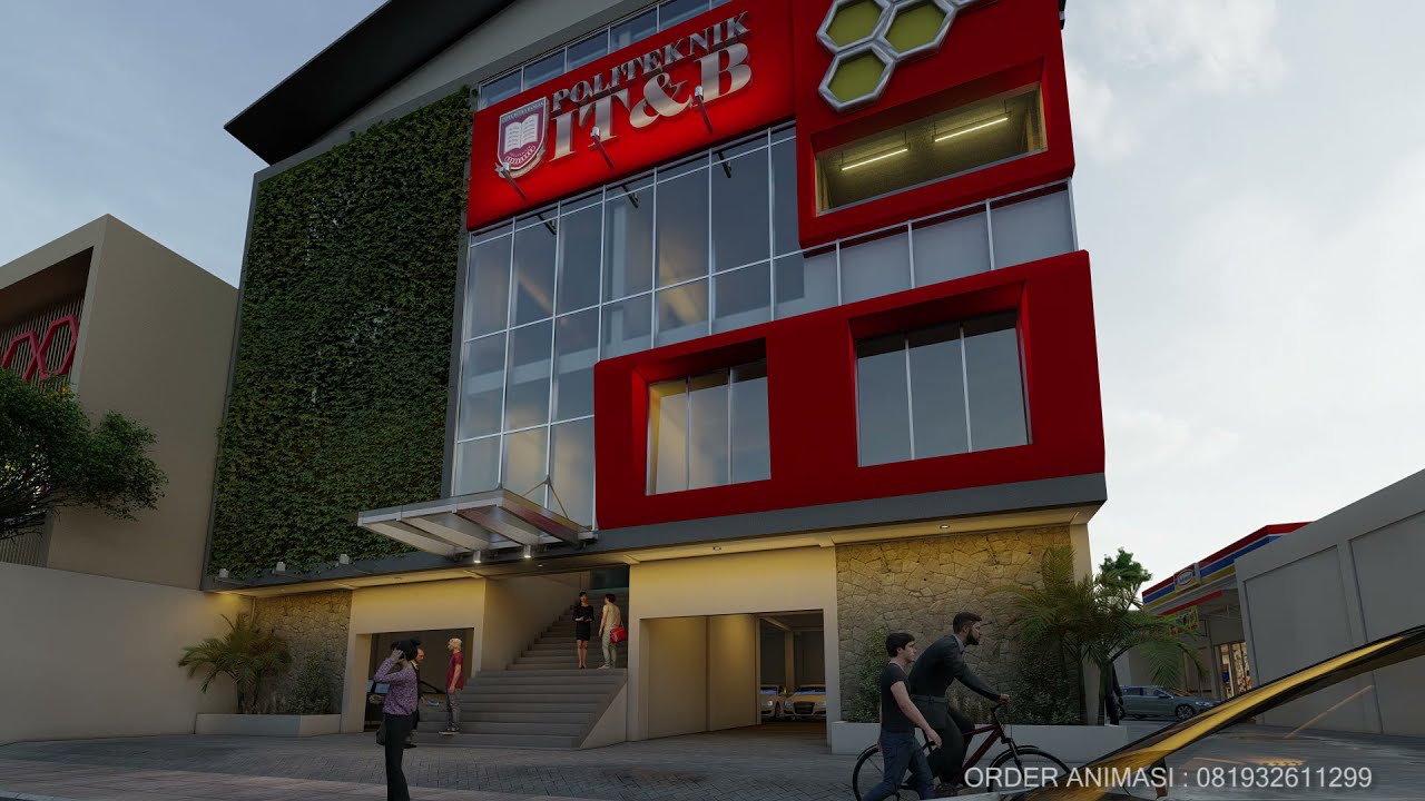 VIDEO 3D ANIMASI - Gedung kampus sekolahan IT & B ITB Lumion 10