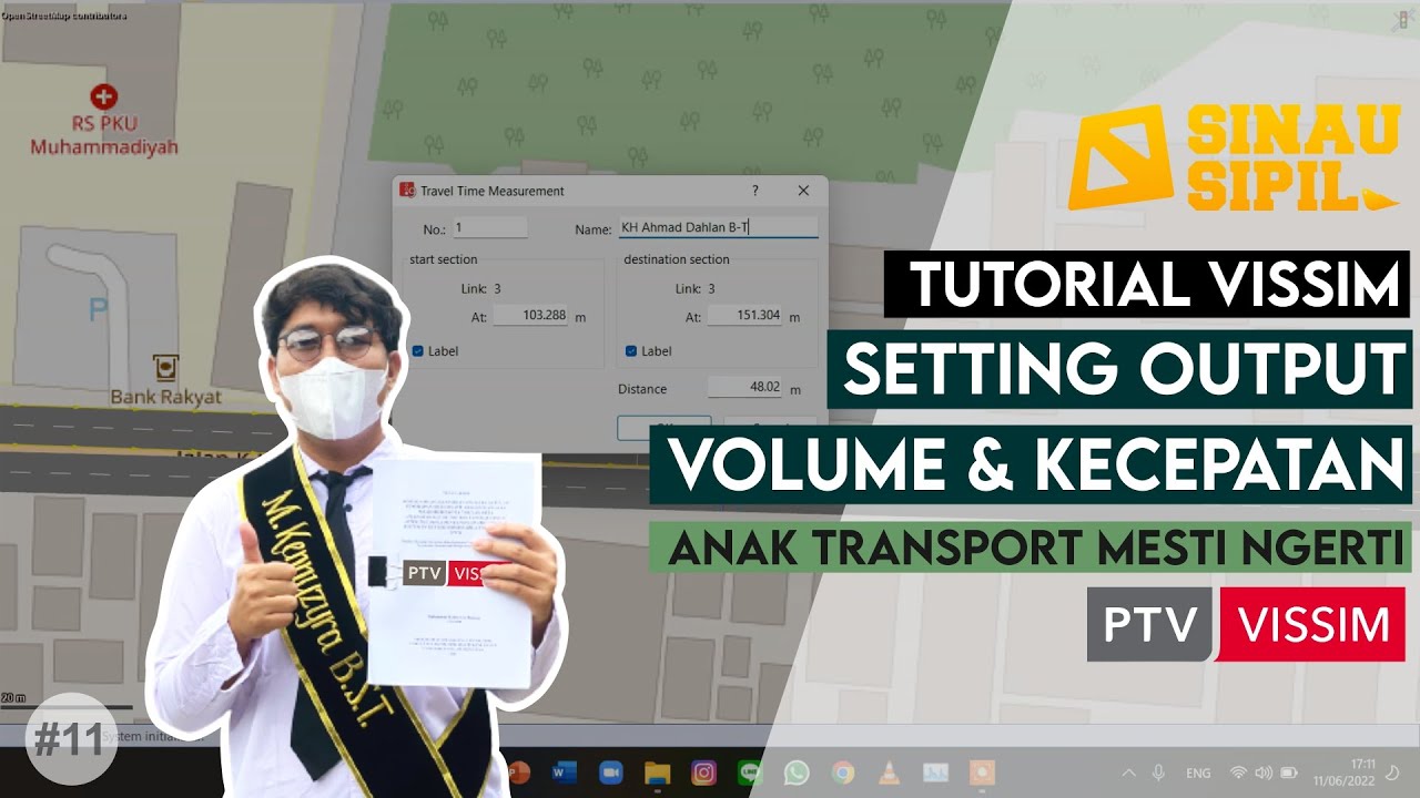 DATA COLLECTION POINT DAN TIME TRAVEL MEASURE | VISSIM #11