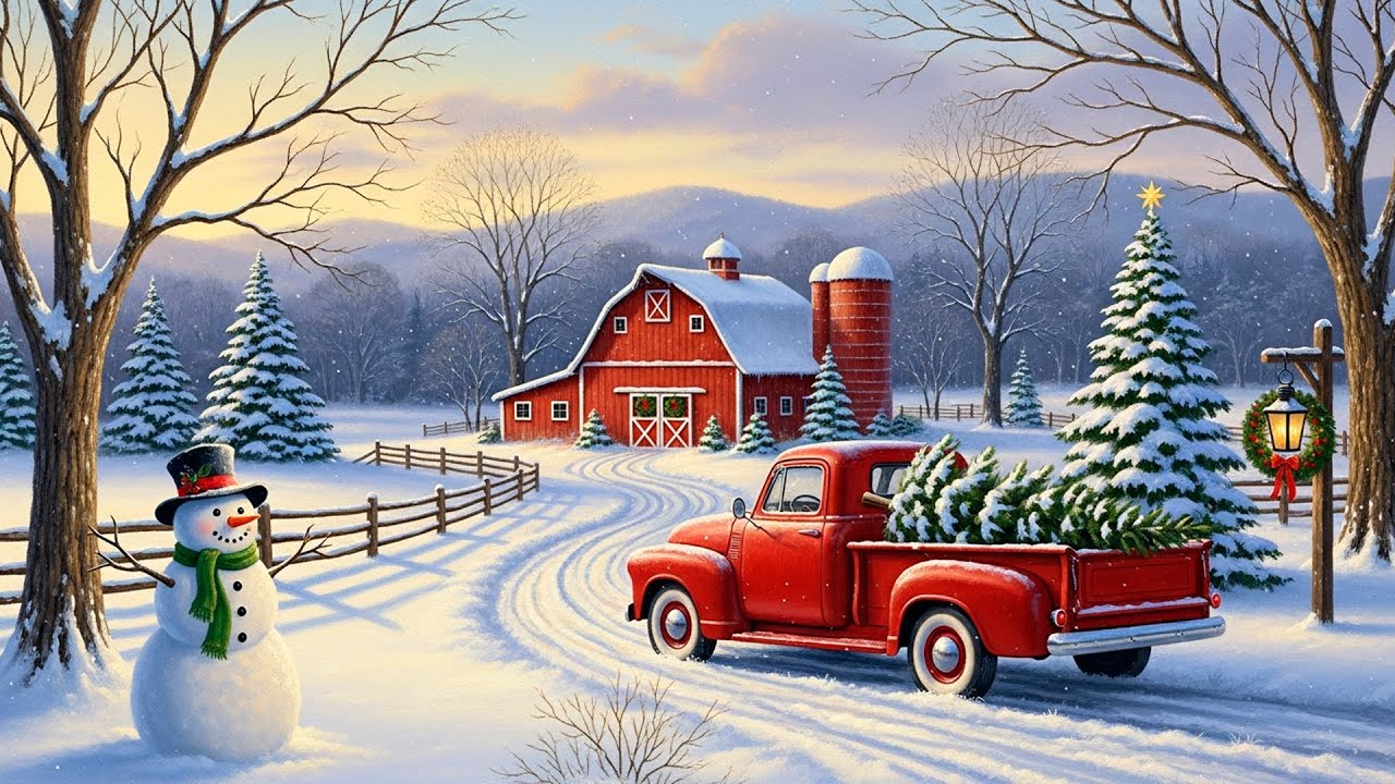 Soft Snow, Christmas Tree, Quiet Farm — Pure Holiday Serenity ❄️❤️