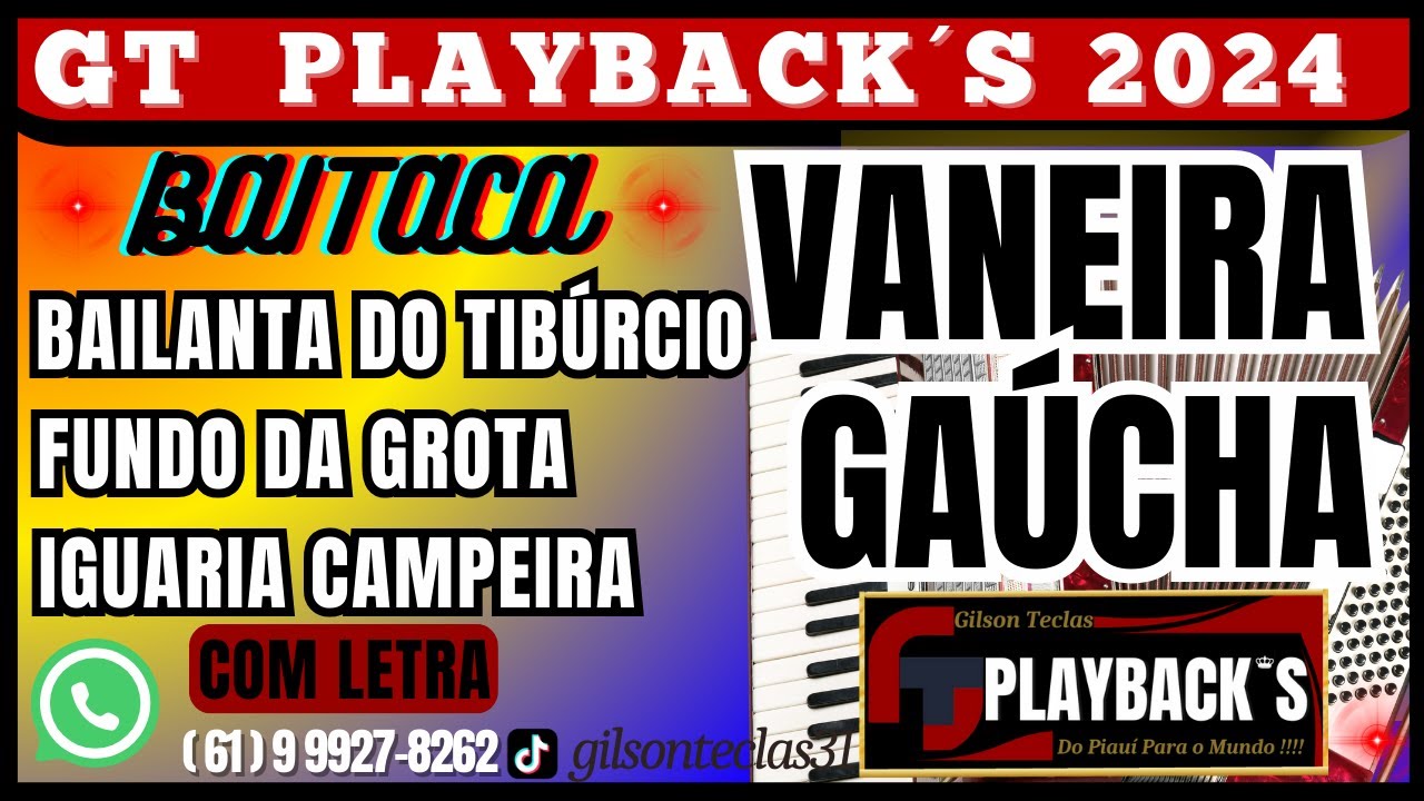 PLAYBACK VANEIRA GA&Uacute;CHA -BAITACA -  PLAYBACK COM LETRA @BaitacaOficial