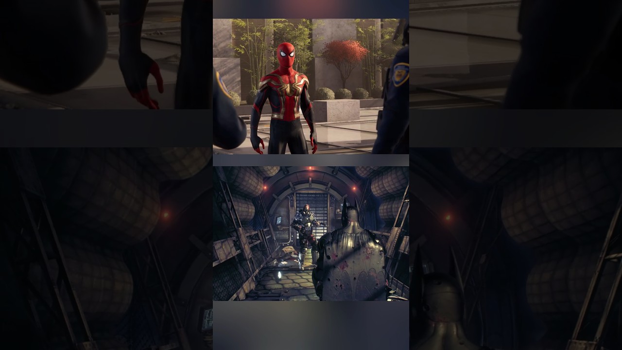 Batman vs Spiderman Reflex #batmanarkhamknight #spiderman #batman