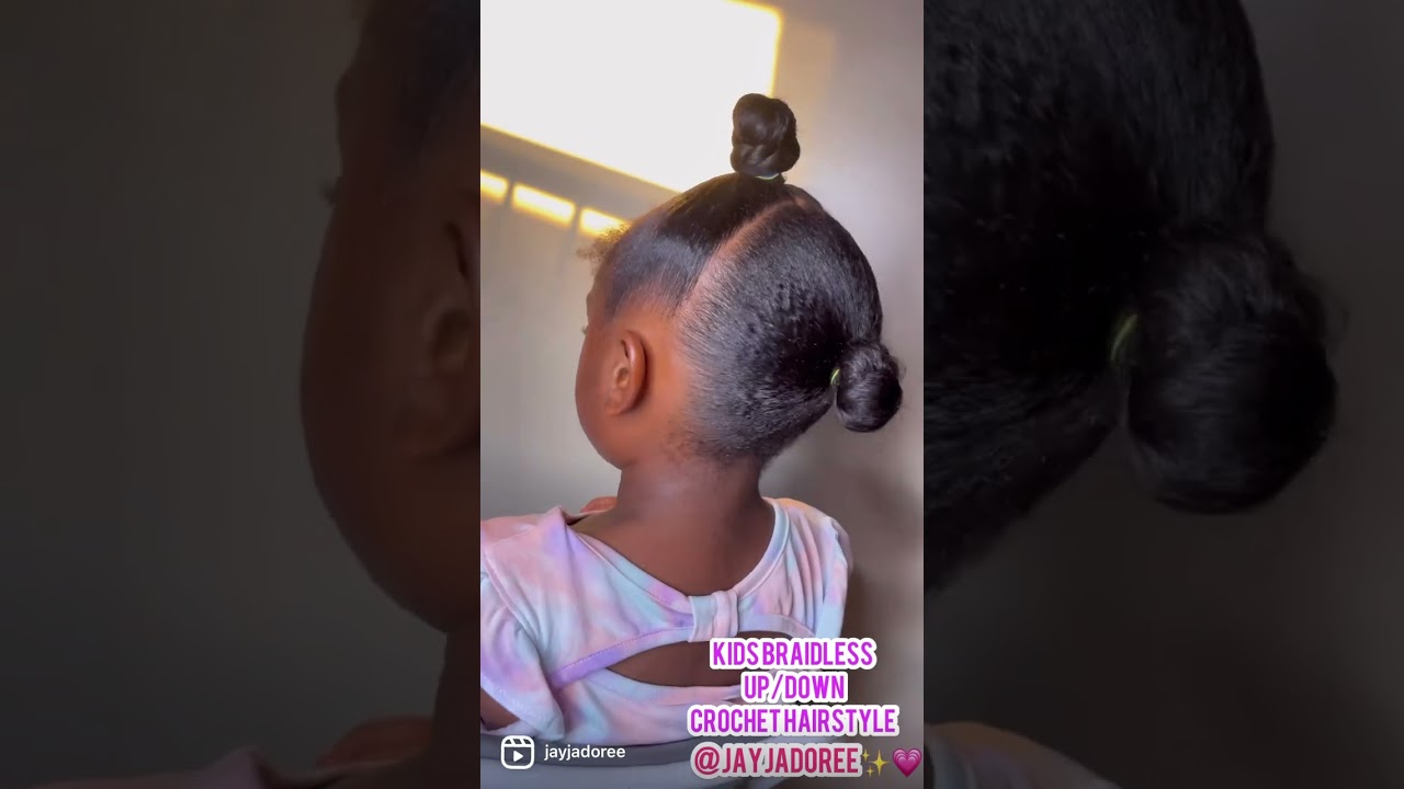 Kids Crochet Up/Down Hairstyle (Braidless)✨