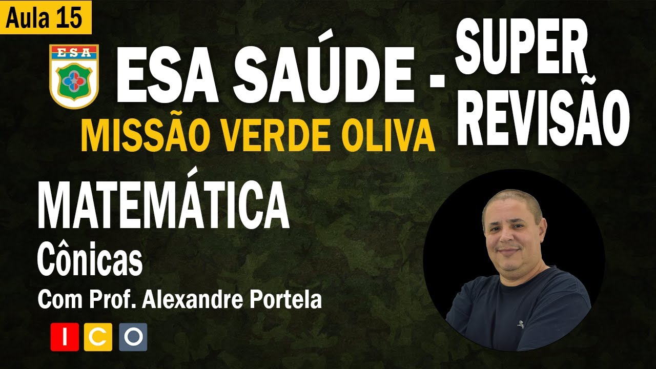 ESA - Super Revisão de Matemática - Cônicas - Aula 15