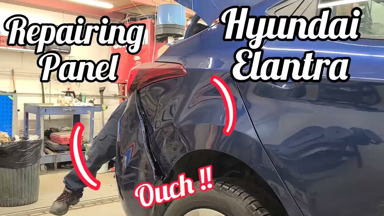 Repairing Car Body Damage step by step tutorial? Car Body Repair || Hyundai Elantra