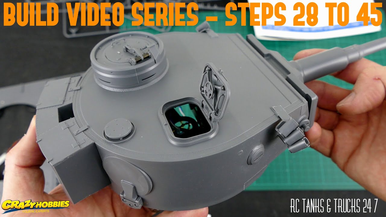 TAMIYA 1/16 TIGER 1 RC Tank BOVINGTON TIGER Build Series Video 4 - Steps 28 to 45