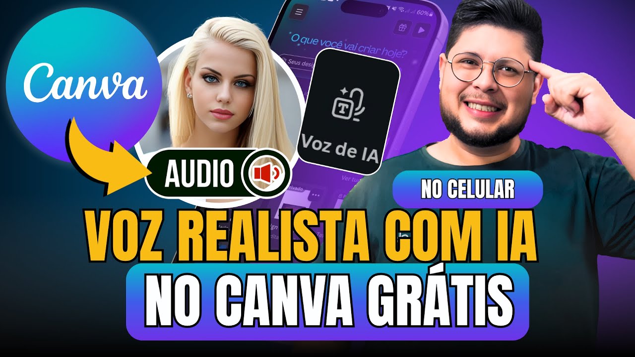 🎙️ Ninguém te contou ISSO: GERE VOZ com IA no CANVA (100% Grátis e pelo Celular!)