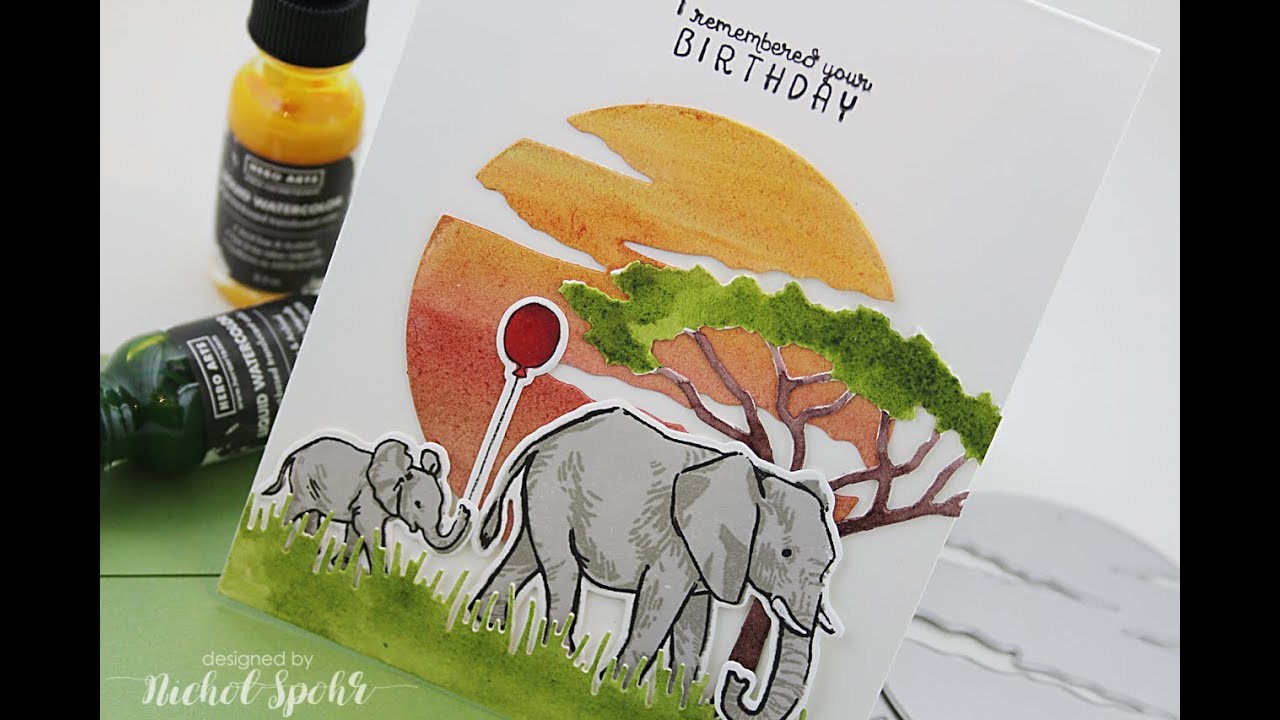 Safari Scene Birthday Card (Hero Arts)