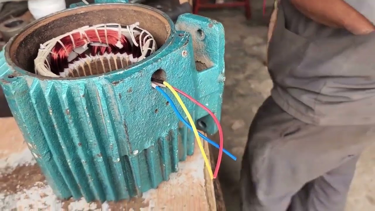 1440 RPM 3 Phase 1 HP Series connection Motor #rewinding #electrical #motorwinding #motor 